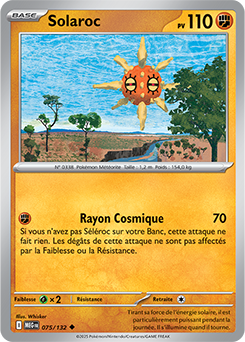 Carte Pokémon Peu commune Solaroc 75/132 de la série Méga-Évolution