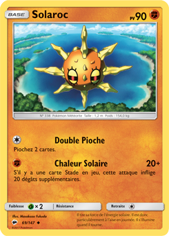 Carte Pokémon Solaroc 69/147 de la série Ombres Ardentes en vente au meilleur prix