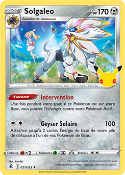 Carte Pokémon Solgaleo 21/25 de la série Célébrations en vente au meilleur prix