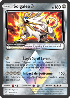 Carte Pokémon Solgaleo 89/156 de la série Ultra Prisme en vente au meilleur prix