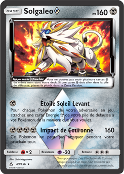 Carte Pokémon Prisme Étoile Solgaleo 89/156 de la série Ultra Prisme