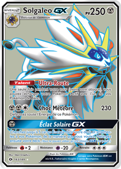 Carte Pokémon Pokémon Full Art Solgaleo GX 143/149 de la série Soleil & Lune