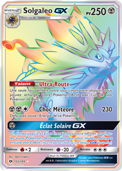 Carte Pokémon Solgaleo GX 155/149 de la série Soleil & Lune en vente au meilleur prix