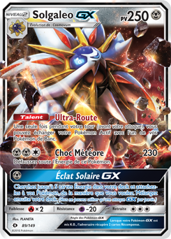 Carte Pokémon Solgaleo GX 89/149 de la série Soleil & Lune en vente au meilleur prix