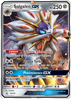 Carte Pokémon Solgaleo GX SM104 de la série Promos Soleil et Lune en vente au meilleur prix