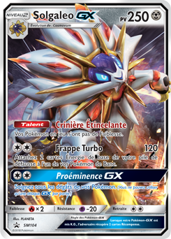 Carte Pokémon Promo Solgaleo GX SM104 de la série Promos Soleil et Lune