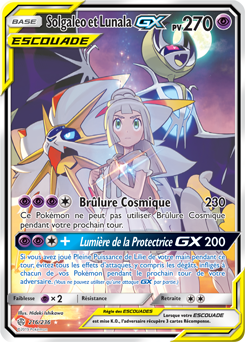 Carte Pokémon Solgaleo Lunala GX 216/236 de la série Éclipse Cosmique en vente au meilleur prix