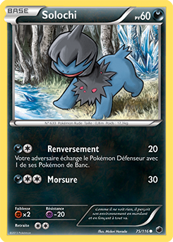 Carte Pokémon Solochi 75/116 de la série Glaciation Plasma en vente au meilleur prix
