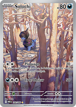 Carte Pokémon Illustration rare Solochi 146/86 de la série Flamme Blanche