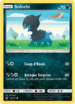 Carte Pokémon Solochi 60/111 de la série Invasion Carmin en vente au meilleur prix