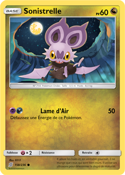 Carte Pokémon Sonistrelle 158/236 de la série Harmonie des Esprits en vente au meilleur prix