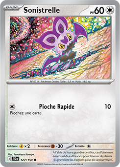 Carte Pokémon Communes Sonistrelle 127/159 de la série Aventures Ensemble