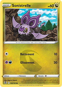 Carte Pokémon Sonistrelle 132/195 de la série Tempête Argentée en vente au meilleur prix