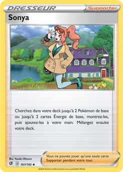 Carte Pokémon Peu commune Sonya 167/192 de la série Clash des Rebelles