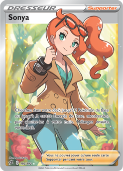 Carte Pokémon Dresseur Full Art Sonya 192/192 de la série Clash des Rebelles