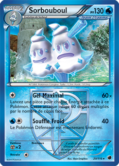 Carte Pokémon Sorbouboul 29/116 de la série Glaciation Plasma en vente au meilleur prix