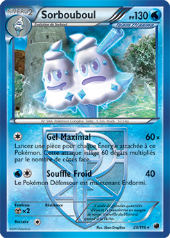 Carte Pokémon Rare Sorbouboul 29/116 de la série Glaciation Plasma