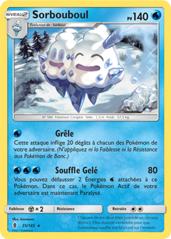 Carte Pokémon Rare Sorbouboul 35/145 de la série Gardiens Ascendants