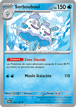 Carte Pokémon Peu commune Sorbouboul 45/182 de la série Faille Paradoxe