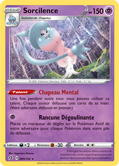 Carte Pokémon Sorcilence 85/192 de la série Clash des Rebelles en vente au meilleur prix