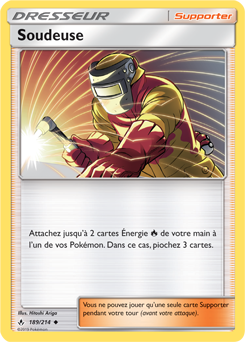 Carte Pokémon Peu commune Soudeuse 189/214 de la série Alliance Infallible