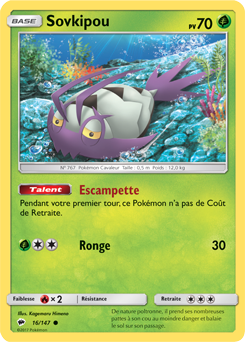 Carte Pokémon Commune Sovkipou 16/147 de la série Ombres Ardentes