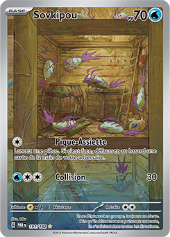 Carte Pokémon Illustration rare Sovkipou 191/182 de la série Faille Paradoxe