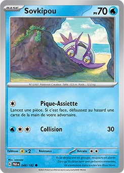 Carte Pokémon Communes Sovkipou 48/182 de la série Faille Paradoxe