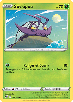 Carte Pokémon Sovkipou 17/189 de la série Ténèbres Embrasées en vente au meilleur prix