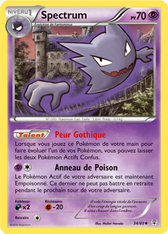 Carte Pokémon Peu commune Spectrum 34/83 de la série Générations