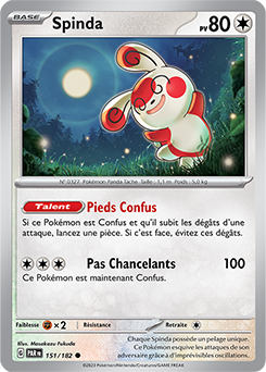 Carte Pokémon Communes Spinda 151/182 de la série Faille Paradoxe