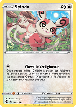 Carte Pokémon Spinda 141/195 de la série Tempête Argentée en vente au meilleur prix