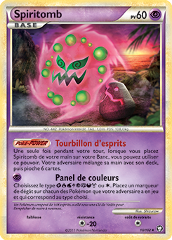 Carte Pokémon Holographique Rare Spiritomb 10/102 de la série Triomphe