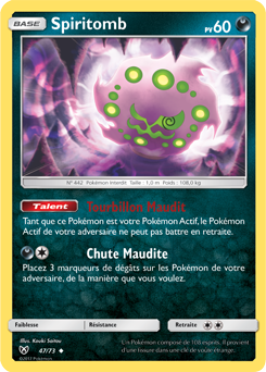 Carte Pokémon Peu commune Spiritomb 47/73 de la série Légendes Brillantes