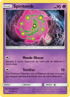 Carte Pokémon Spiritomb 53/156 de la série Ultra Prisme en vente au meilleur prix