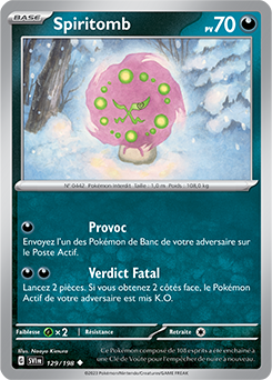 Carte Pokémon Spiritomb 129/198 de la série Écarlate et Violet en vente au meilleur prix