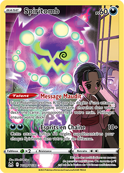 Carte Pokémon Holographique rare Spiritomb TG09/TG30 de la série Origine Perdue