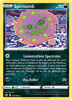 Carte Pokémon Spiritomb 103/198 de la série Règne de Glace en vente au meilleur prix