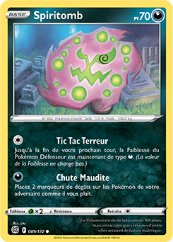 Carte Pokémon Communes Spiritomb 089/172 de la série Stars Étincelantes