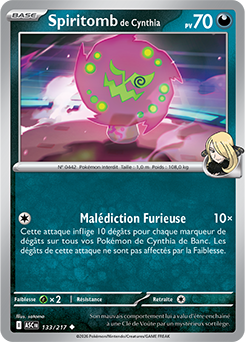 Carte Pokémon Spiritomb de Cynthia 133/217 de la série Héros Transcendants en vente au meilleur prix