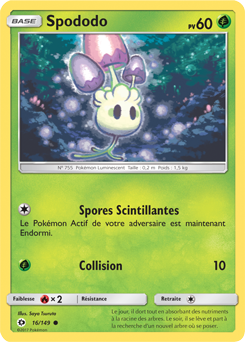 Carte Pokémon Spododo 16/149 de la série Soleil & Lune en vente au meilleur prix