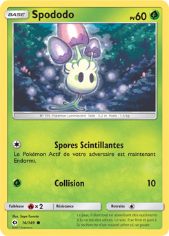 Carte Pokémon Commune Spododo 16/149 de la série Soleil & Lune