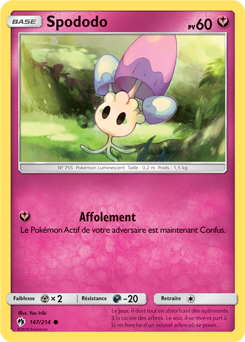Carte Pokémon Commune Spododo 147/214 de la série Tonnerre Perdu