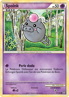 Carte Pokémon Spoink 77/102 de la série Triomphe en vente au meilleur prix