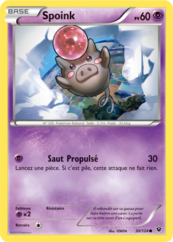 Carte Pokémon Spoink 30/124 de la série Impact des Destins en vente au meilleur prix