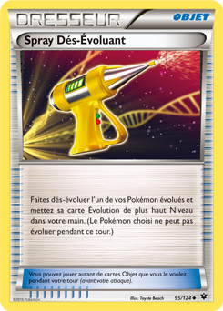 Carte Pokémon Spray Dés-Évoluant 95/124 de la série Impact des Destins en vente au meilleur prix