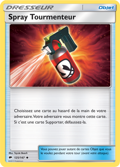 Carte Pokémon Peu commune Spray Tourmenteur 125/147 de la série Ombres Ardentes