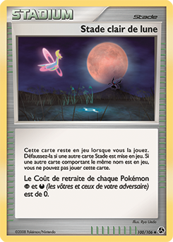 Carte Pokémon Peu commune Stade clair de lune 100/106 de la série Duels au Sommet