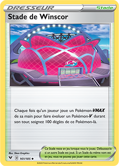 Carte Pokémon Peu commune Stade de Winscor 161/185 de la série Voltage Éclatant