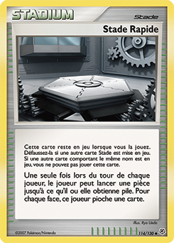 Carte Pokémon Peu commune Stade Rapide 114/130 de la série Diamant & Perle
